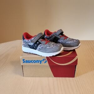 Saucony Kids' Gray and Red Sneakers